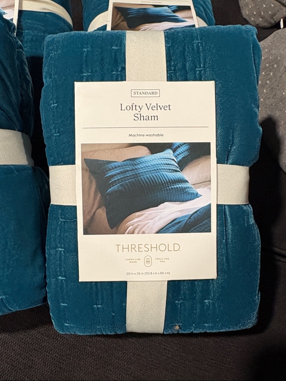 Threshold Lofty Velvet Sham - Teal